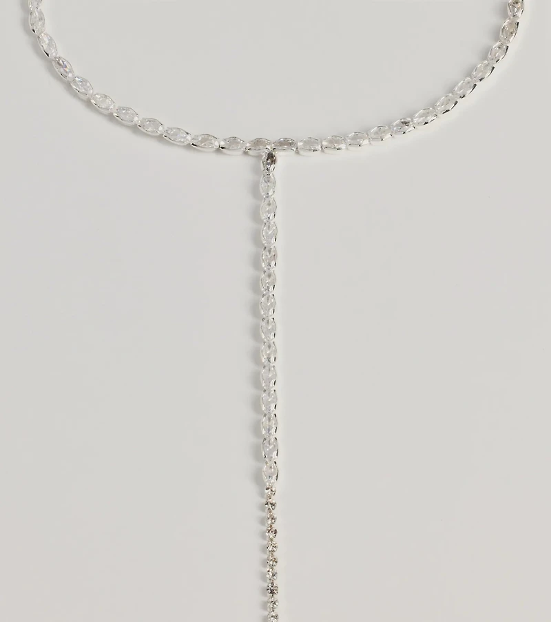 Sparkle Glam Cubic Zirconia Lariat Choker