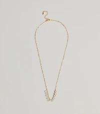 Delicate Glam Rhinestone And Clear Stone Necklace