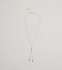 Sleek Minimalist Era Teardrop Slider Necklace