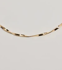 Effortless Twist Metal Collar Necklace