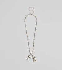 Graceful Radiance Rhinestone Cross Pendant Necklace