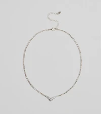 Gleam And Glow Rhinestone Necklace