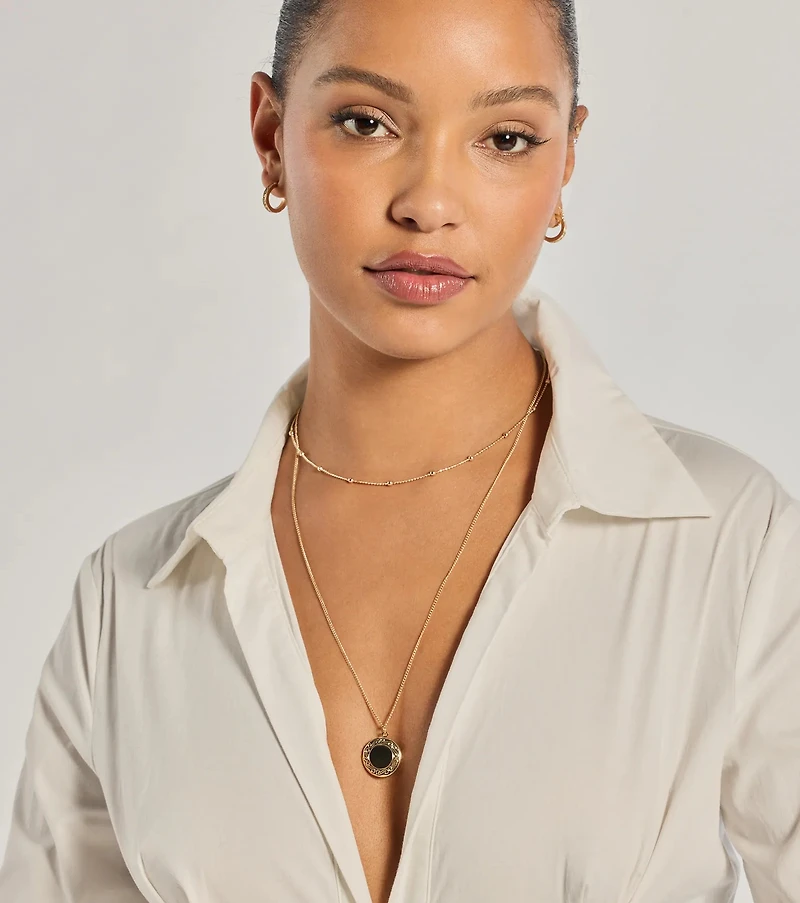 Forever Yours Layered Locket Necklace