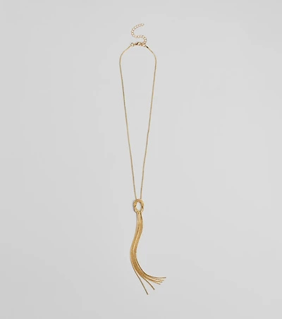 Boho Feels Metal Tassel Necklace