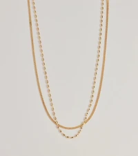 Trendy Sleek Layered Chain Necklace Set