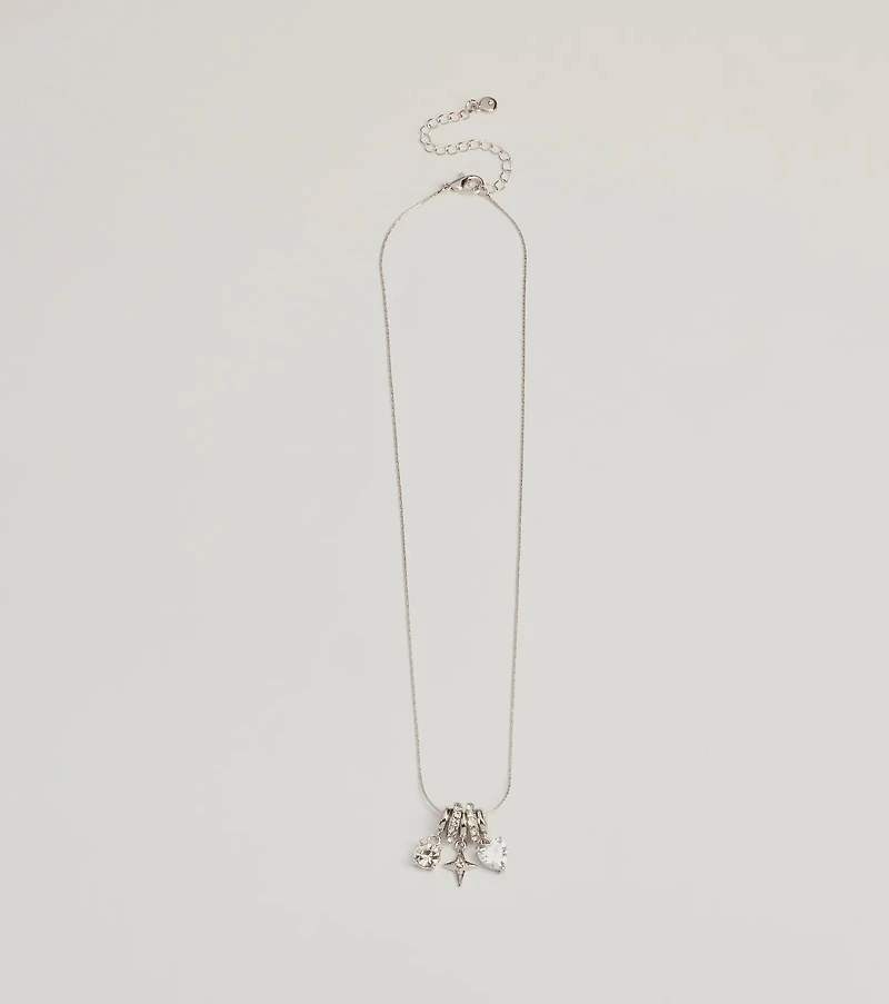 Unique Charm Multiple Pendant Necklace