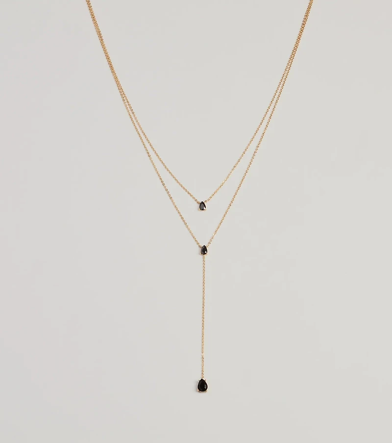 Endlessly Chic Teardrop Lariat Necklace