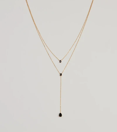 Endlessly Chic Teardrop Lariat Necklace