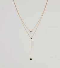 Endlessly Chic Teardrop Lariat Necklace