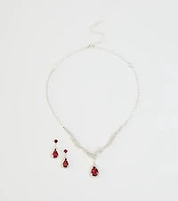 Gorgeous Radiance Gemstone Necklace And Earrings Set