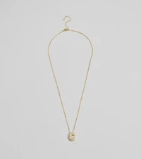 Bubble Letter Monogram Rhinestone Necklace