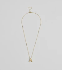 Bubble Letter Monogram Rhinestone Necklace