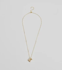Bubble Letter Monogram Rhinestone Necklace