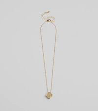 Just Your Luck Rhinestone Clover Charm Necklace