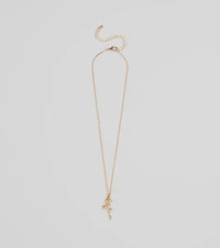 Divine Enchantment Rose Charm Necklace
