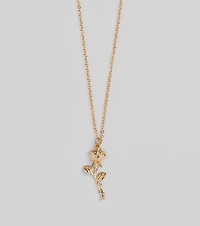 Divine Enchantment Rose Charm Necklace