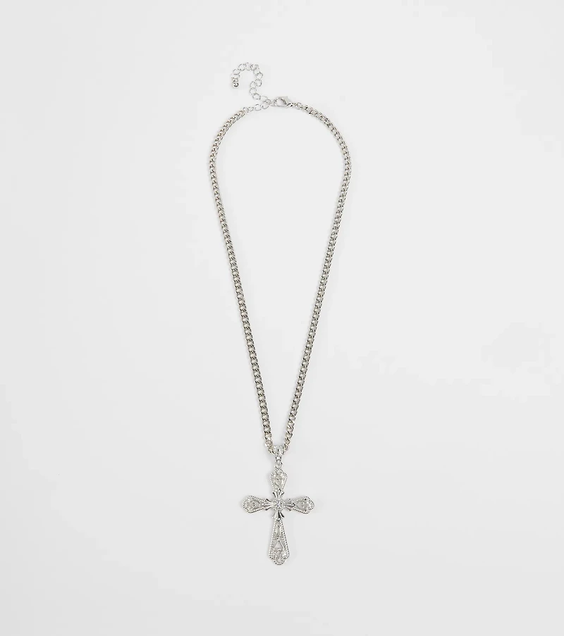 Simply Blessed Statement Cross Necklace