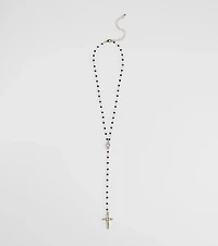 Beaded Beauty Rhinestone Cross Necklace