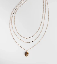 Keep It Gorgeous Three-Pack Stone Pendant Necklace