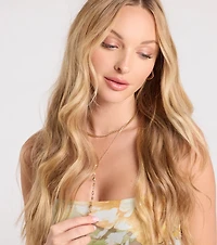 Charmingly Pretty Beaded Rhinestone Layered Necklace