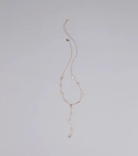 Best Version Of Me Rhinestone Lariat Necklace