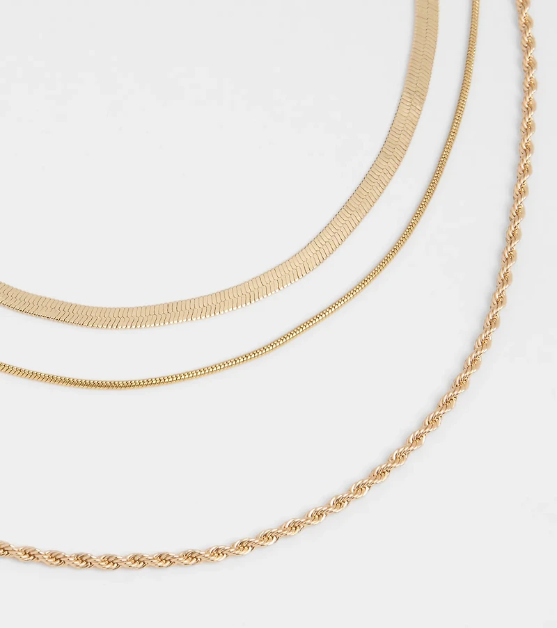 Keep It Edgy Three-Pack Necklace Set