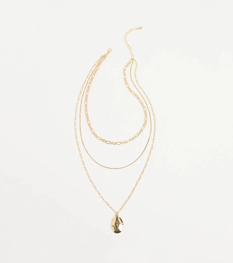 Charmed Trio Layered Pendant Necklace