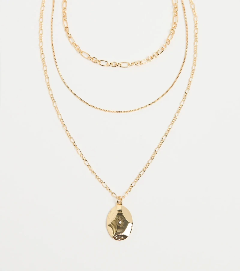 Charmed Trio Layered Pendant Necklace