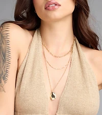 Charmed Trio Layered Pendant Necklace