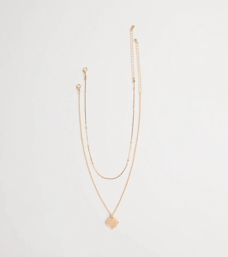 Find Your Spark Compass Pendant Necklace Set