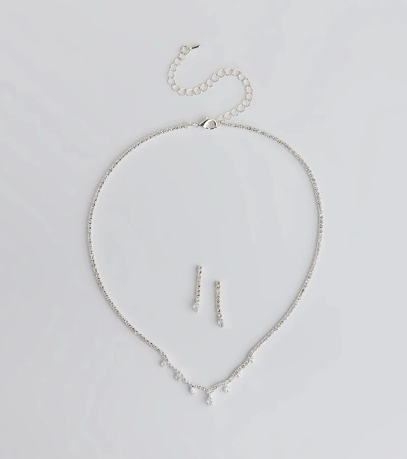 Stunning Pair Necklace And Earrings Set
