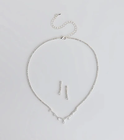 Stunning Pair Necklace And Earrings Set