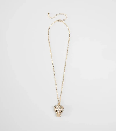 Totally Wild Rhinestone Animal Charm Necklace