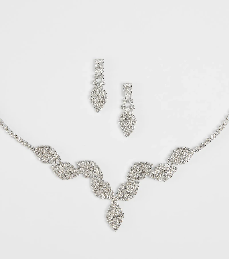 Gorgeous Elegance Necklace And Earrings Set