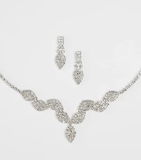 Gorgeous Elegance Necklace And Earrings Set