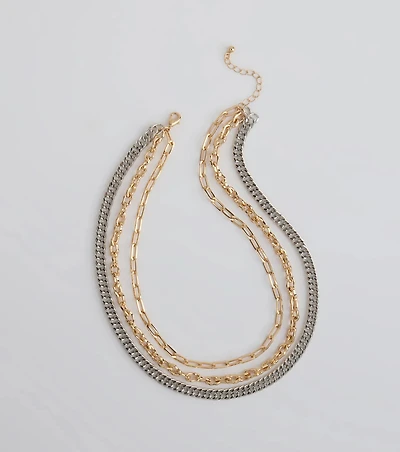 Chain Addiction Layered Necklace