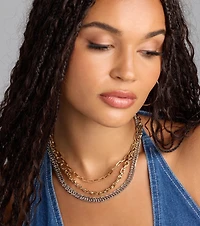 Chain Addiction Layered Necklace