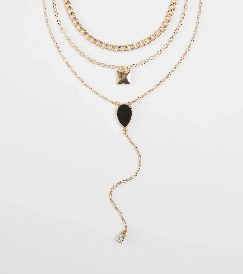 Chic Shine Layered Necklace Set