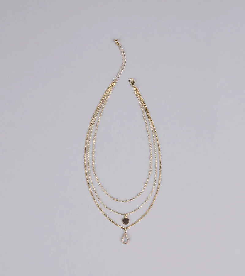 In The Details Dainty Layered Charm Necklace