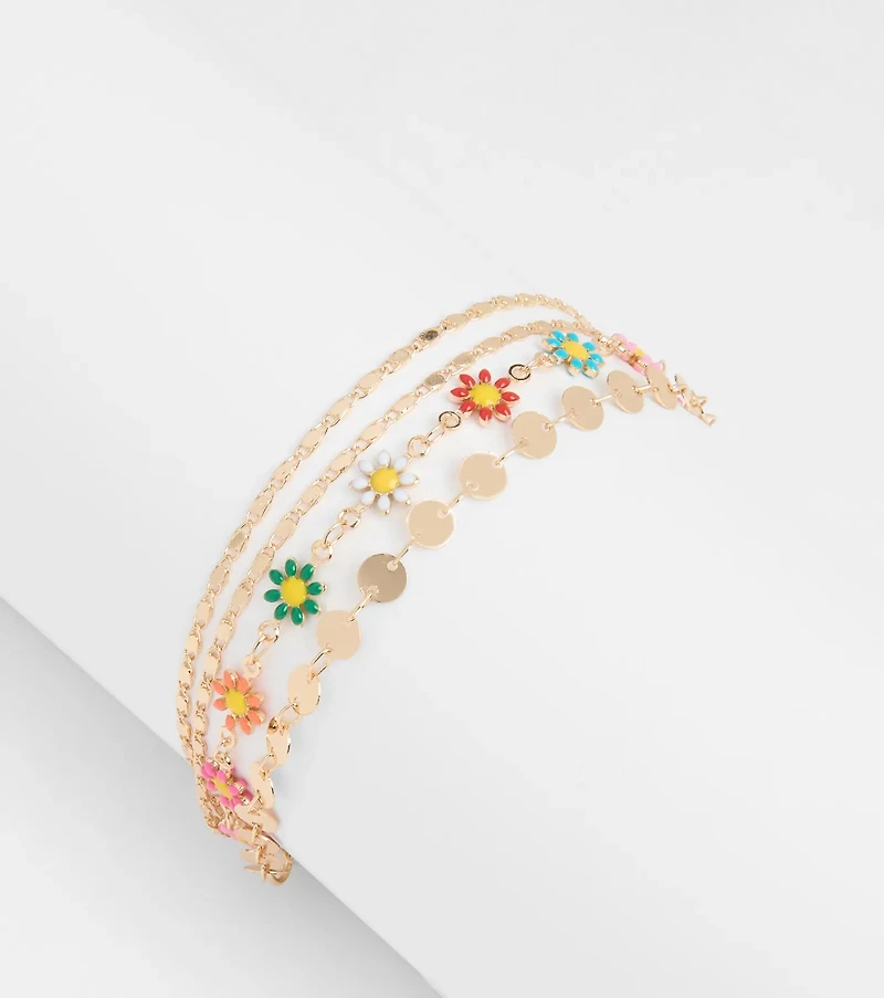 Sweet Vibe Flower Chain Bracelet