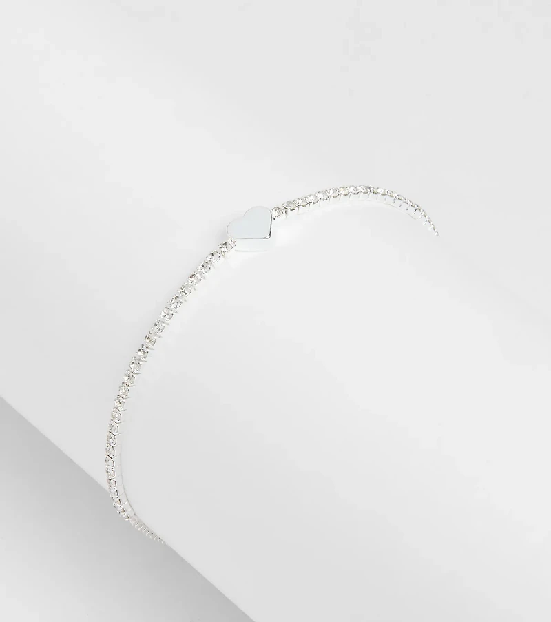Heart It Rhinestone Bracelet