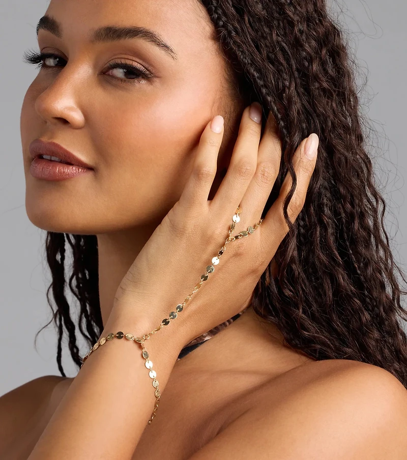 Chic Destiny Disc Coin Hand Chain