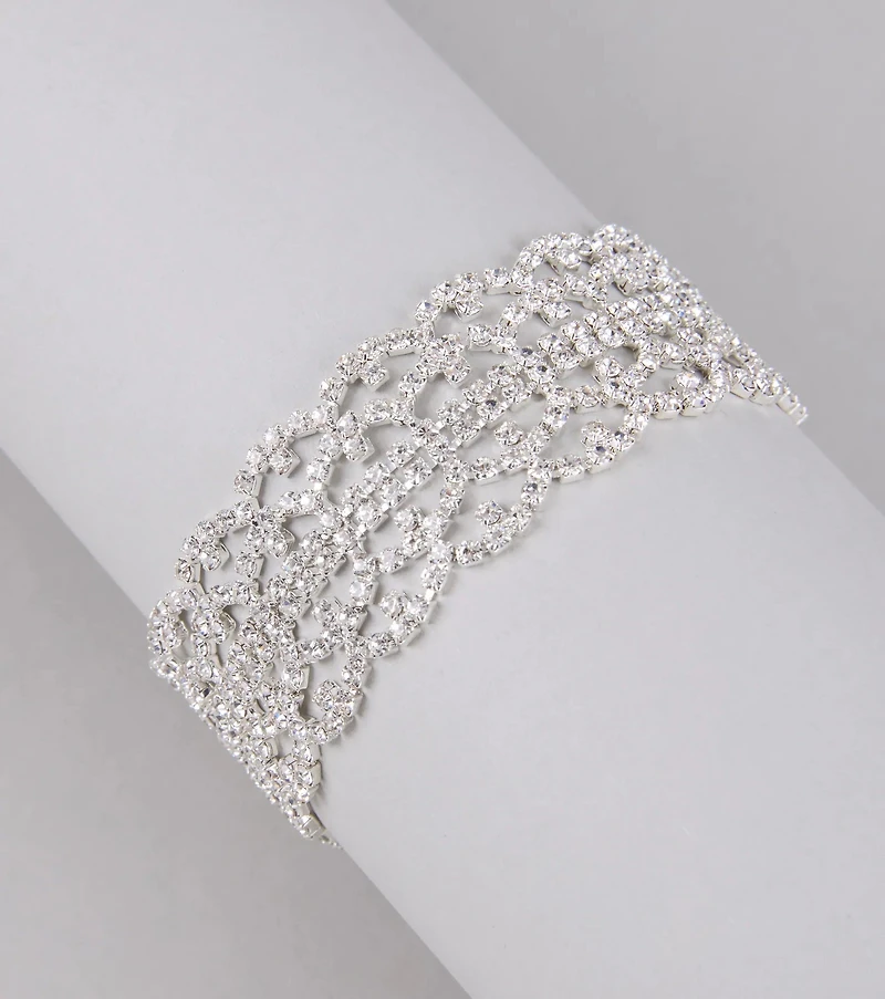 Luxe And Luminous Rhinestone Bracelet