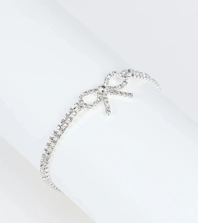 Perfect Bow Rhinestone Bracelet