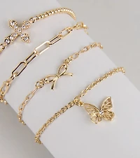 Sweet On Stack Four-Pack Bracelet Set