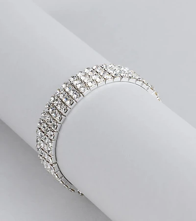 Major Glitz Rhinestone Stretch Bracelet