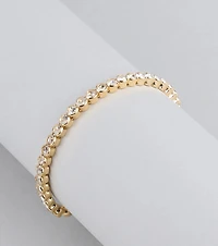 Pretty Shine Rhinestone Memory Wire Bracelet