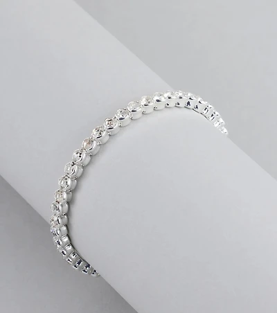 Pretty Shine Rhinestone Memory Wire Bracelet