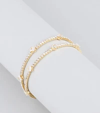 Gorgeous Shine Cubic Zirconia Cuff Bracelet