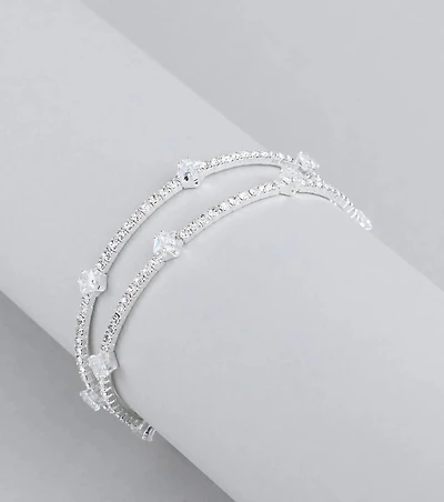 Gorgeous Shine Cubic Zirconia Cuff Bracelet